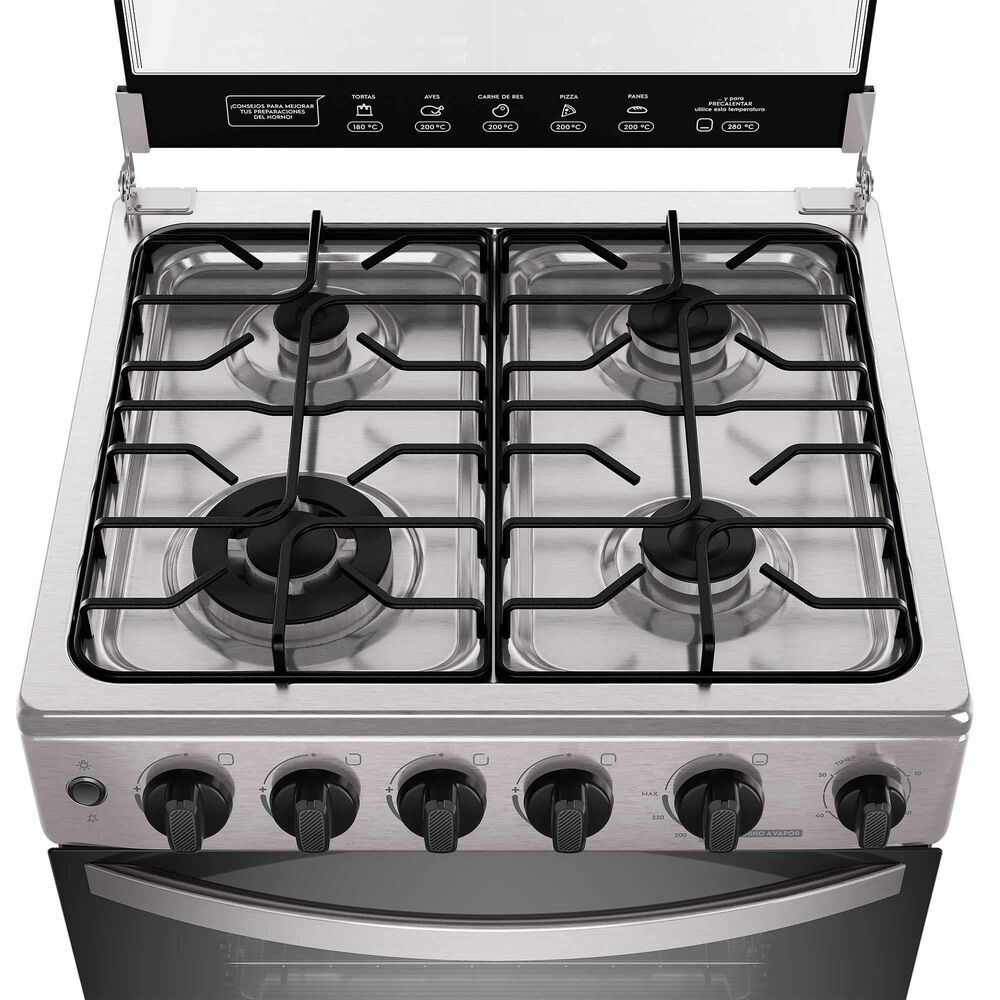 Cocina A Gas 4 Platos Horno Vapor Y Triple Llama Fm4ssc Inox image number 7.0