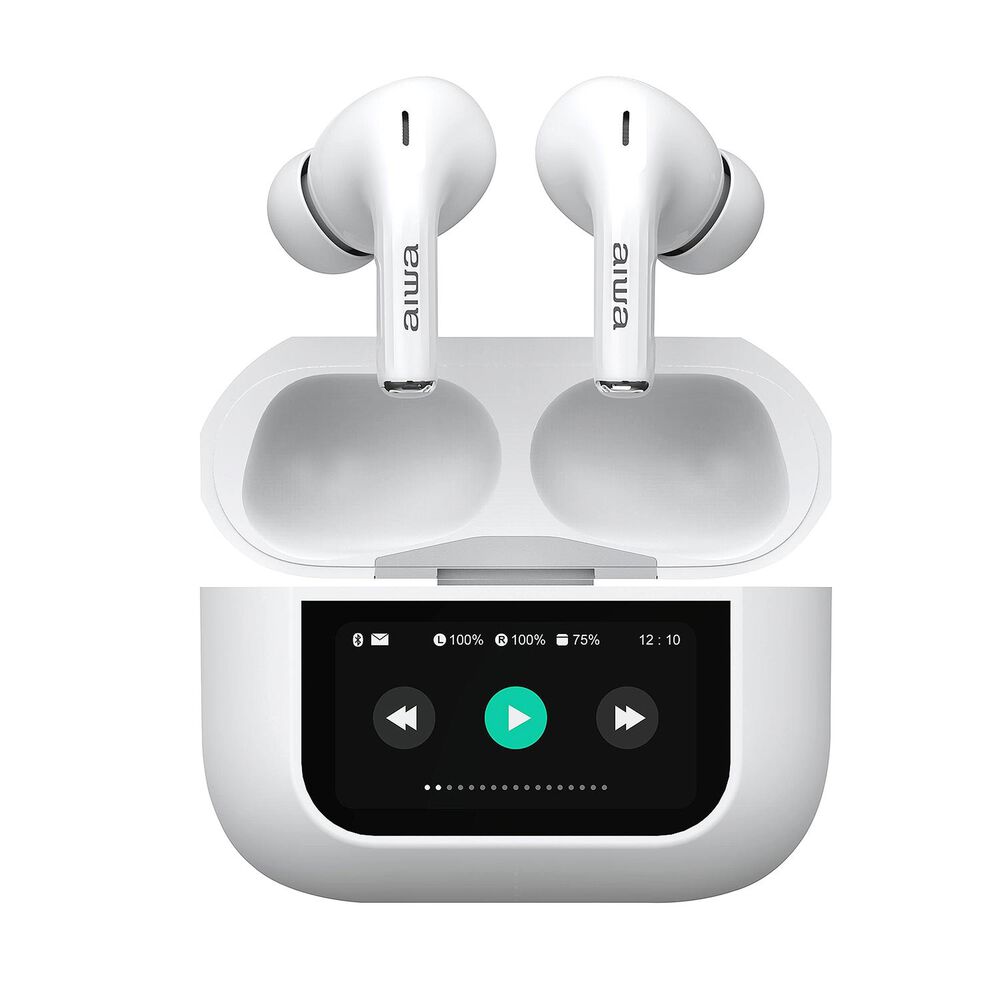 Aud&iacute;fonos Aiwa In Ear Pantalla T&aacute;ctil Bluetooth Aw-twsgprowh image number 0.0