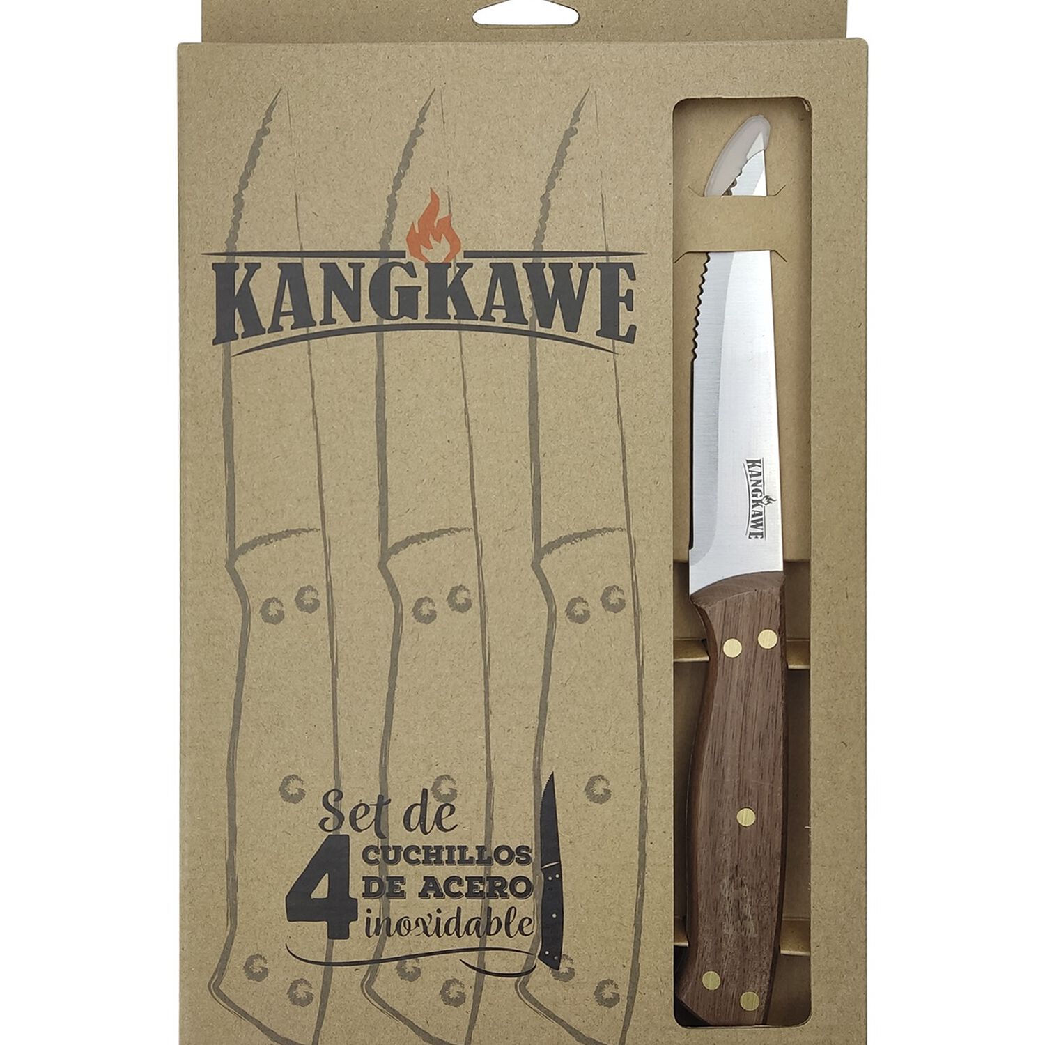 Set 4 Cuchillos 5" Para Asado image number 2.0