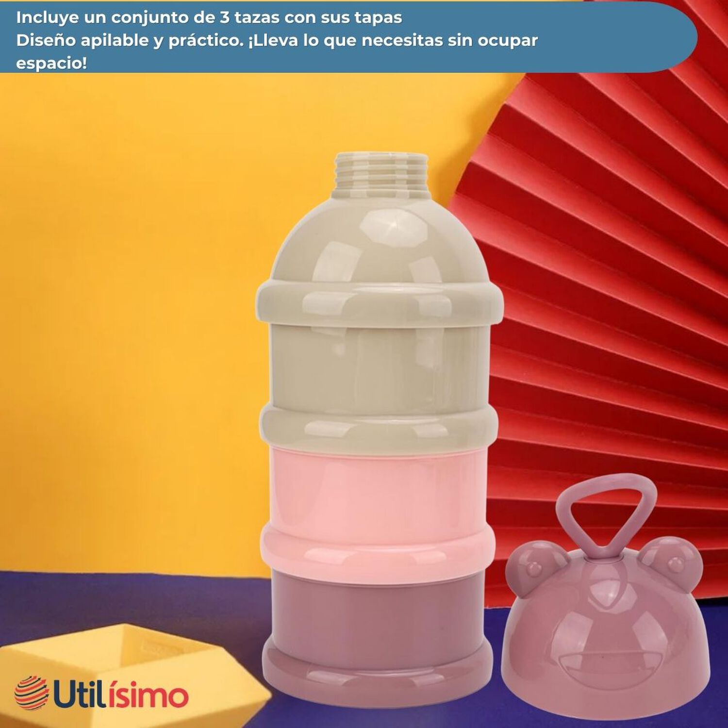 Dispensador De Alimentos Port&aacute;til Multicapa Libre De Bpa Beb&eacute;s Ni&ntilde;a image number 8.0