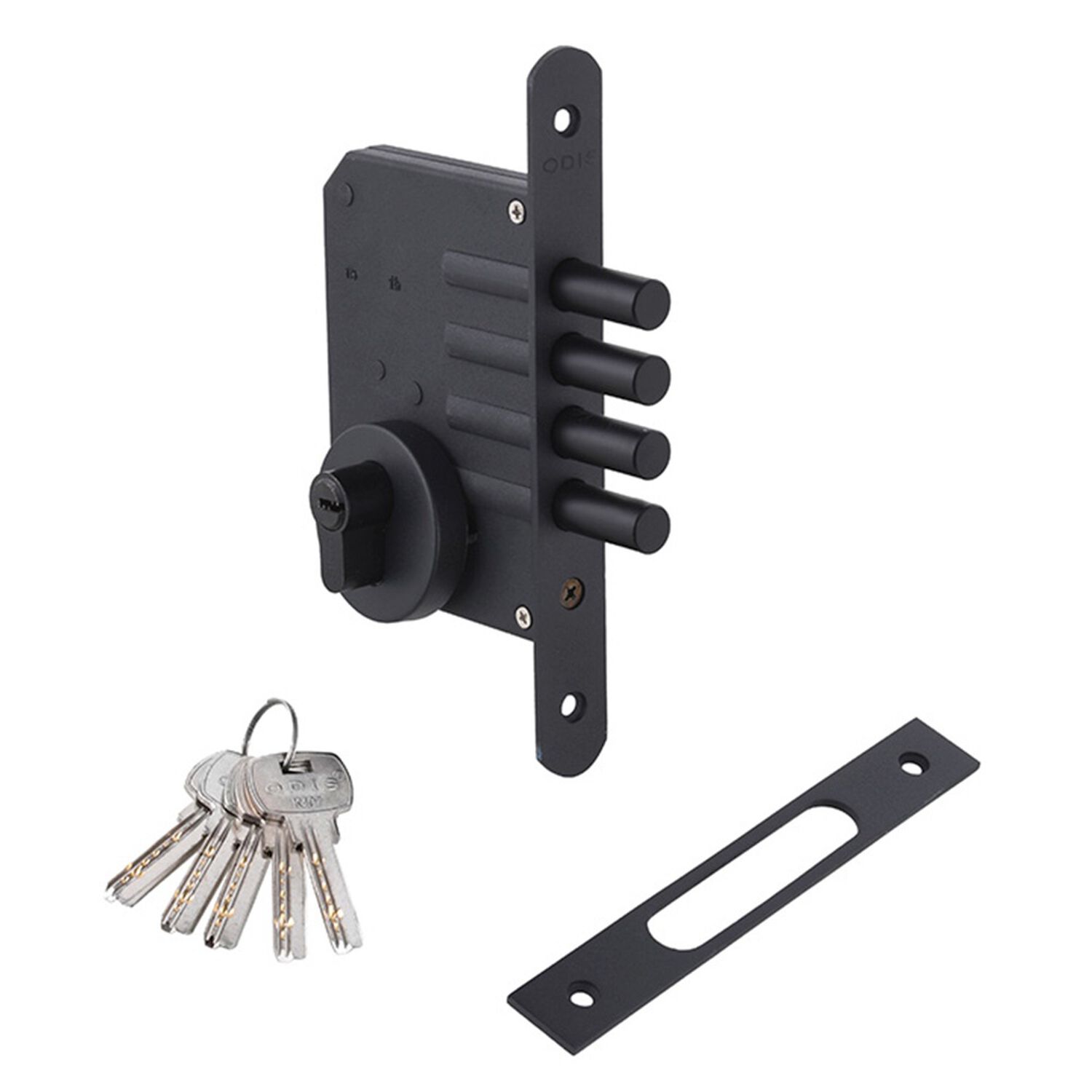 Cerrojo Embutir Odis 600 Llave-llave - Negro image number 4.0
