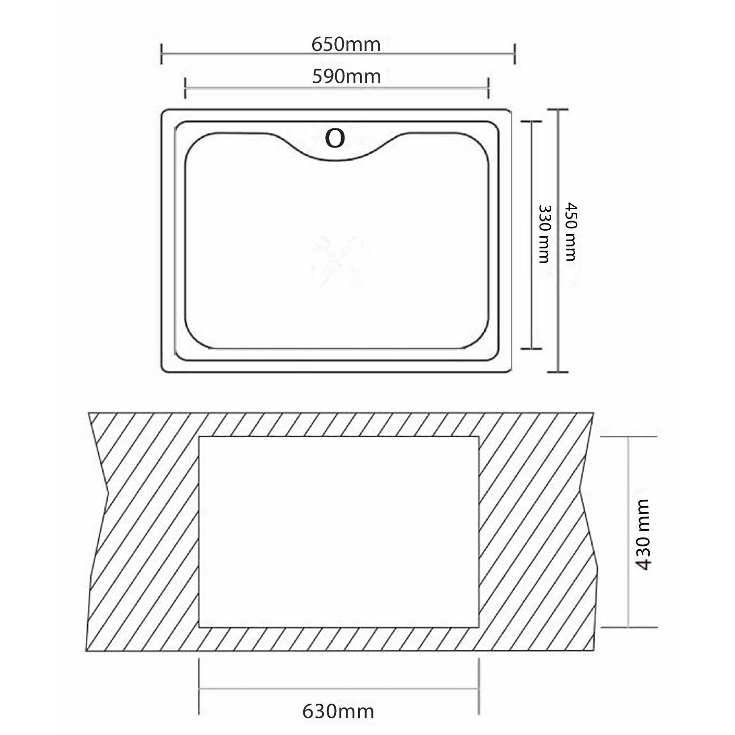 Lavaplatos 1c Groner Inox 650c image number 3.0