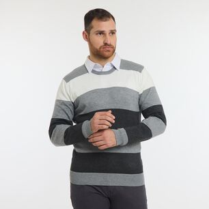 Sweater Rayas Regular Manga Larga Cuello Redondo Hombre Herald