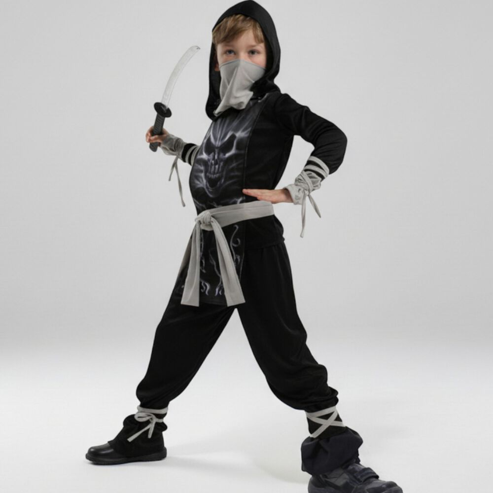Disfraz Premium Ninja Dragon Esqueleto Camuflaje Infantil image number 11.0