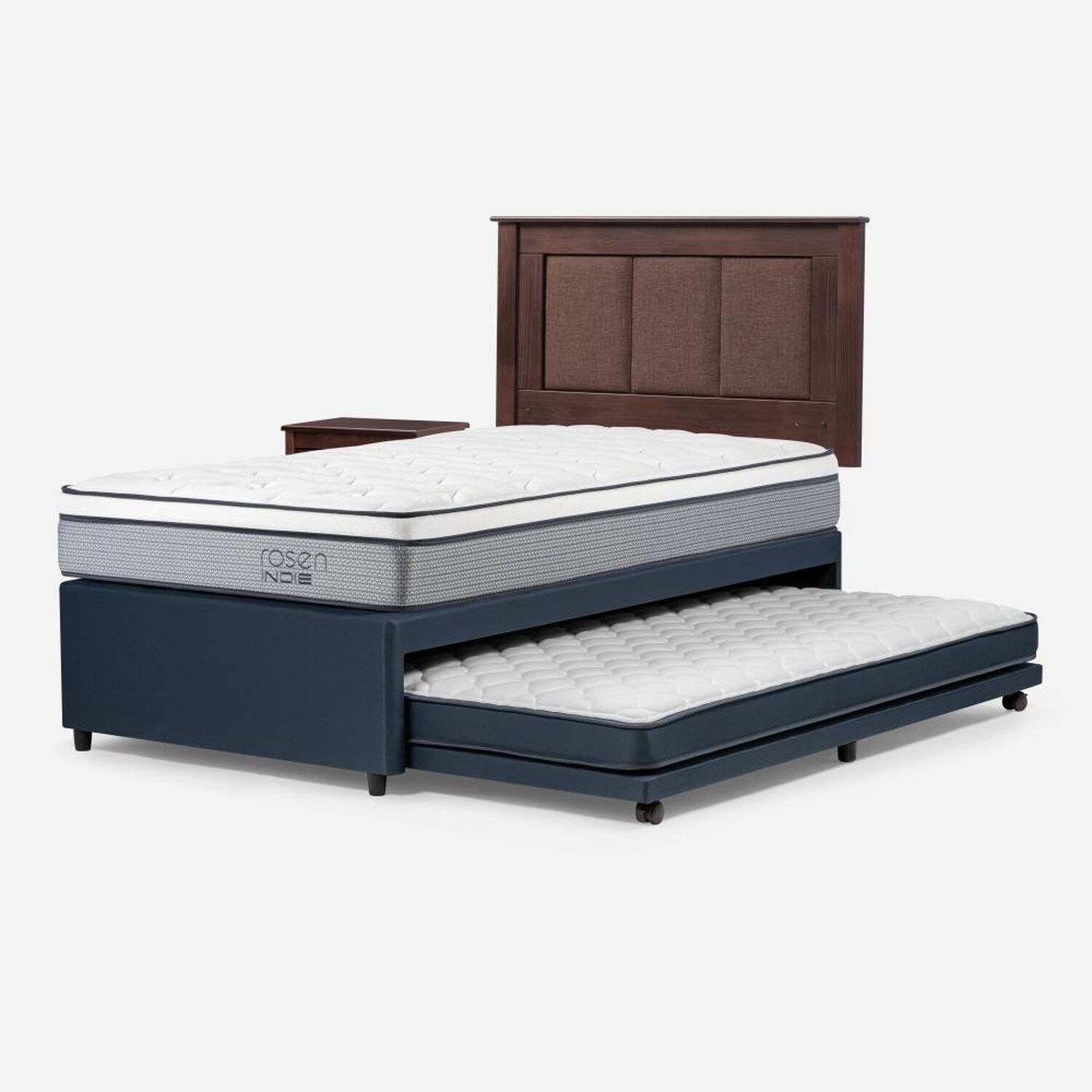 Cama Nido Rosen Indie / 1.5 Plazas / Base Normal + Set De Maderas Rachel image number 2.0