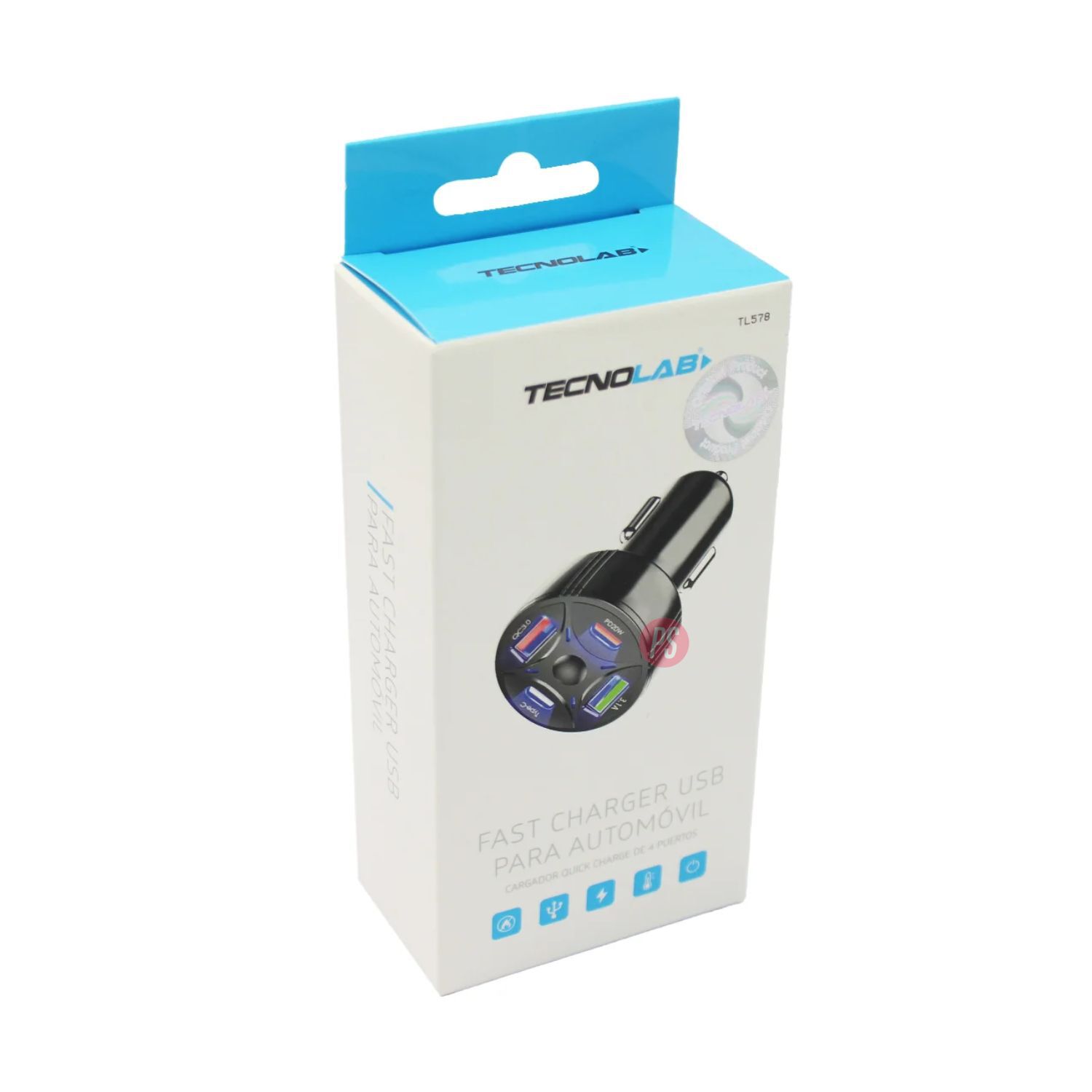 Cargador Auto Pd Qc Usb-a + Tipo C 3.1a 2 Puertos - Ps image number 3.0