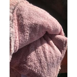 Cubrecama Peludo 2 Plazas - Rosado