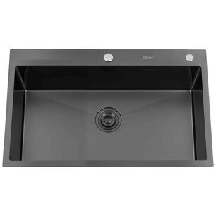 Lavaplatos Deluxe Sobre Cubierta Domsa Mds8050a-black Con/l 80x50x21cm (incluye Accesorios)
