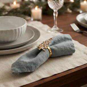 Set De 6 Anillos De Servilleta Navide&ntilde;os &Aacute;rbol De Navidad