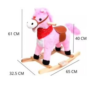 Caballo Balancin Mecedor Para Ni&ntilde;os Con Sonido Caballito Infantil Color Rosa