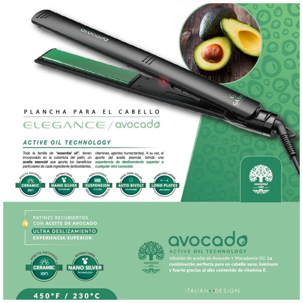 Alisador Plancha De Pelo 230c Ceramica Avocado Std Gama image number 2.0