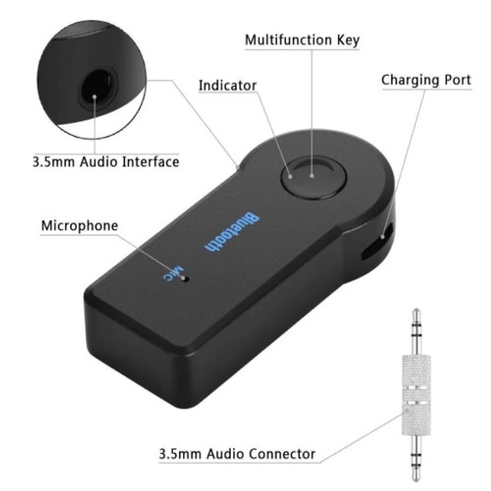 Adaptador Transmisor Receptor Bluetooth Auxiliar Radio Auto Jack 3.5 Plug image number 8.0