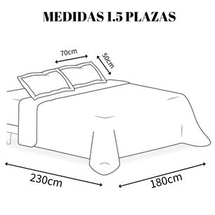 Juego De Sabanas + Cubrecama De 1.5 Plazas + 1 Funda De Almohada Cobertor Verano Qs-9