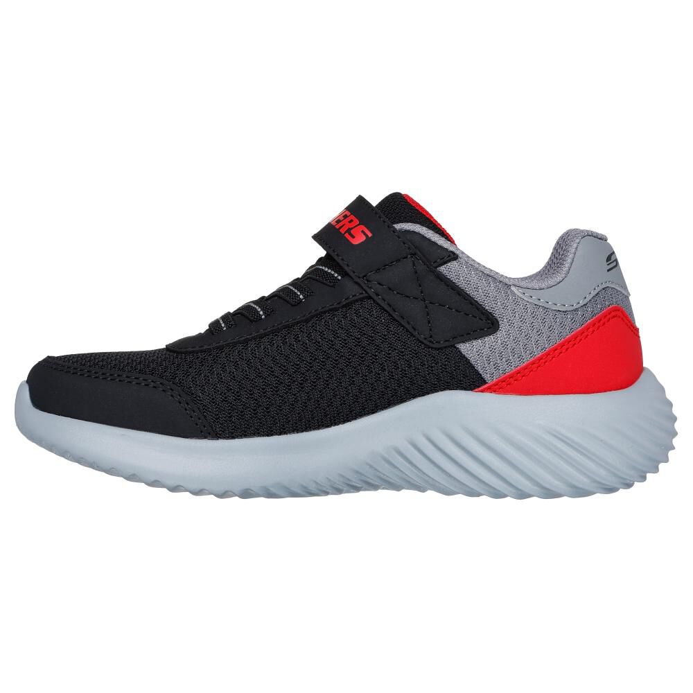 Zapatilla Infantil Niño Skechers Bounder Negro/rojo image number 2.0