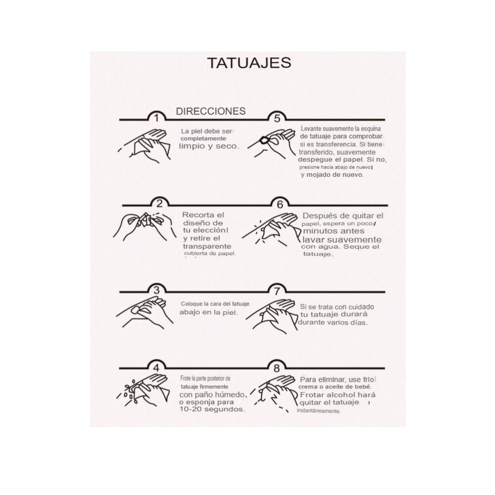 Pegatinas Tatuajes Temporales Impermeables Dise&ntilde;os Top 2024 image number 6.0