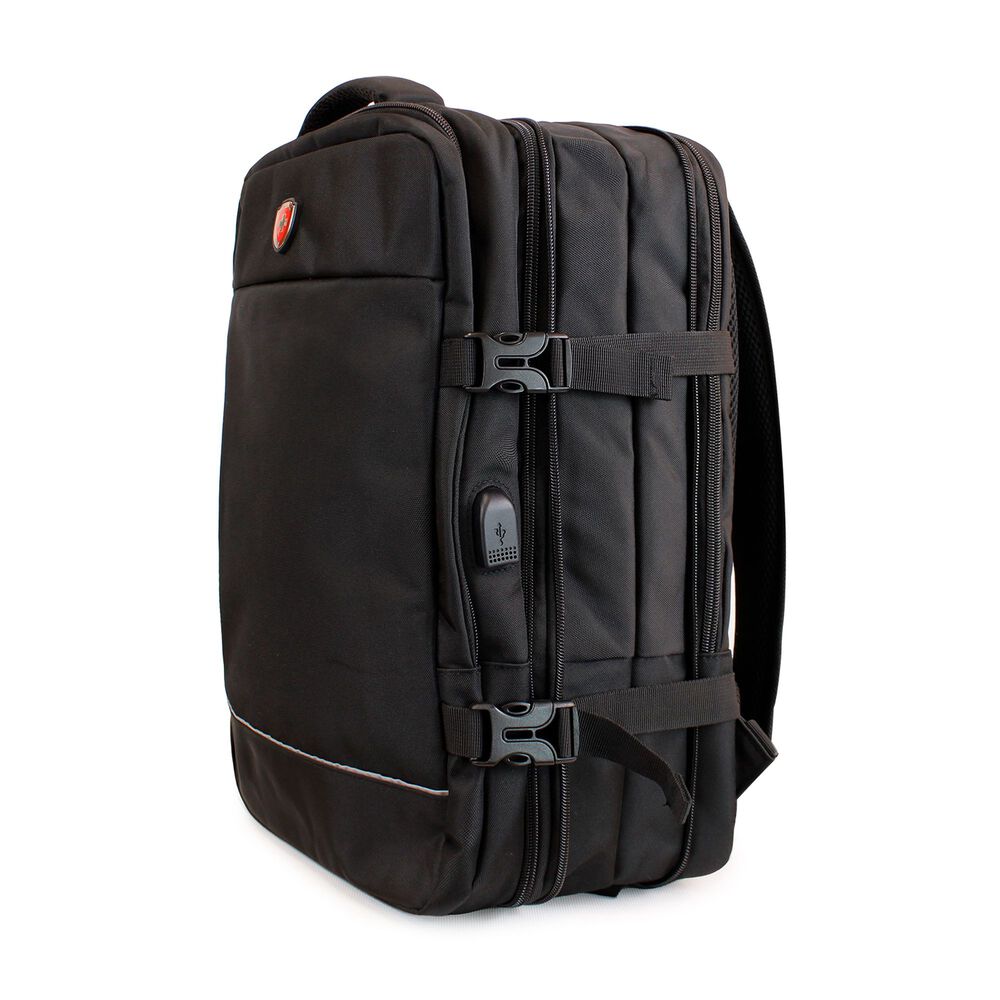 Mochila De Viaje Viral Plus Tipo Maleta Con Usb Swiss Bag Negra image number 5.0