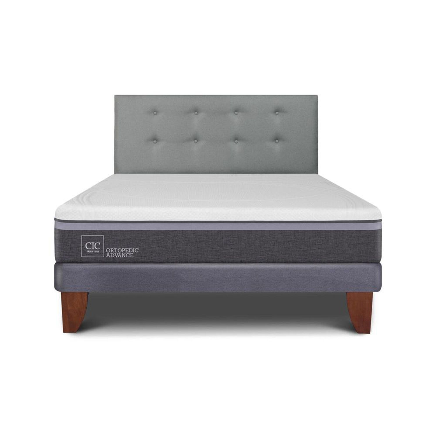 Cama Europea Cic Ortopedic Advance / 2 Plazas / Base Normal + Respaldo image number 0.0