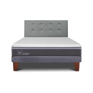Cama Europea Cic Ortopedic Advance / 2 Plazas / Base Normal + Respaldo