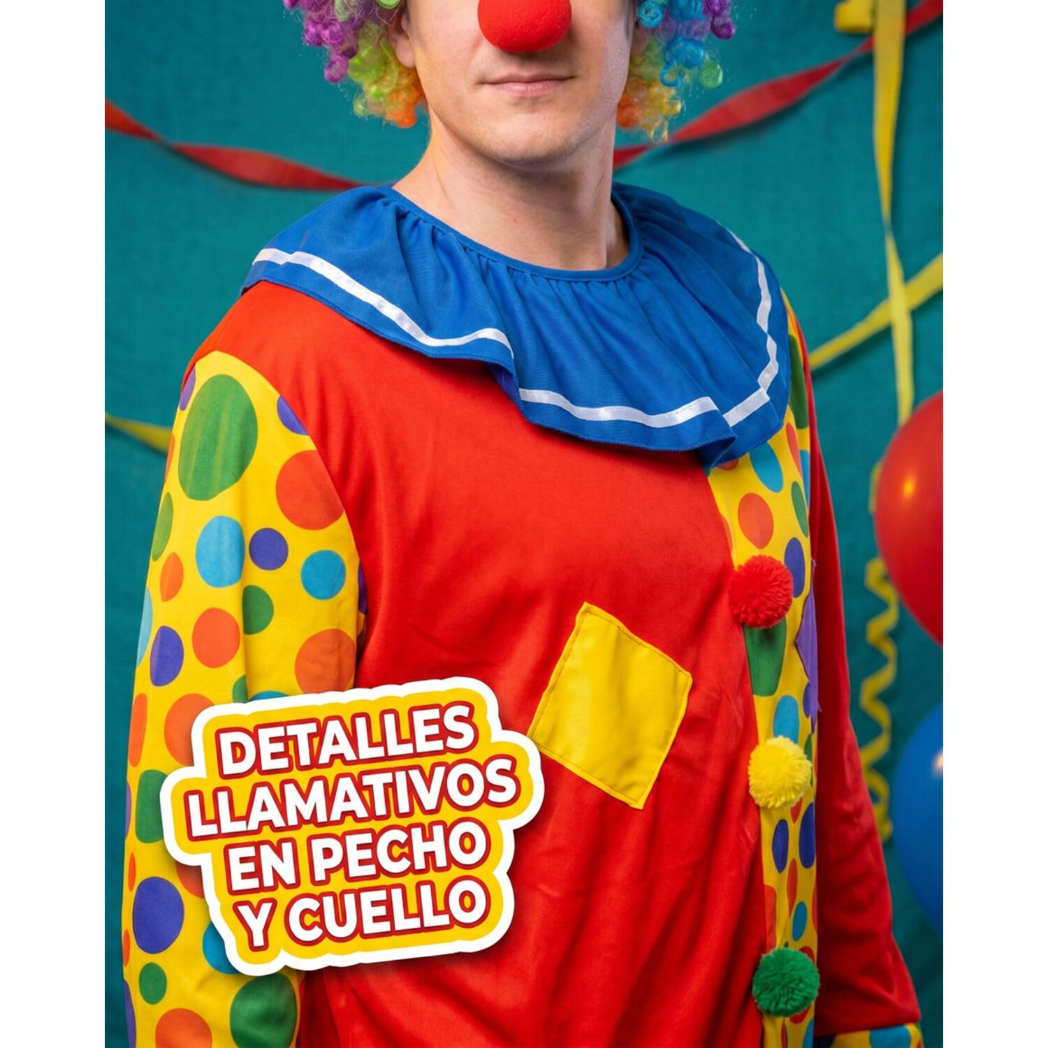 Disfraz Cosplay Payaso Bufon Adulto image number 11.0