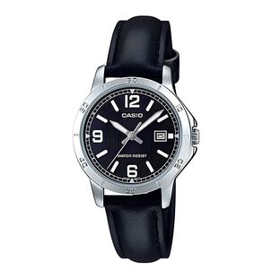 Reloj Ltp-v004l-1b Mujer Analogo Cuero