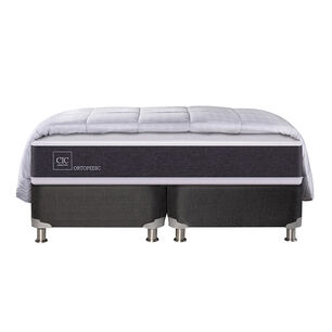 Box Spring Cic Ortopedic B5 / 2 Plazas / Base Dividida + Textil
