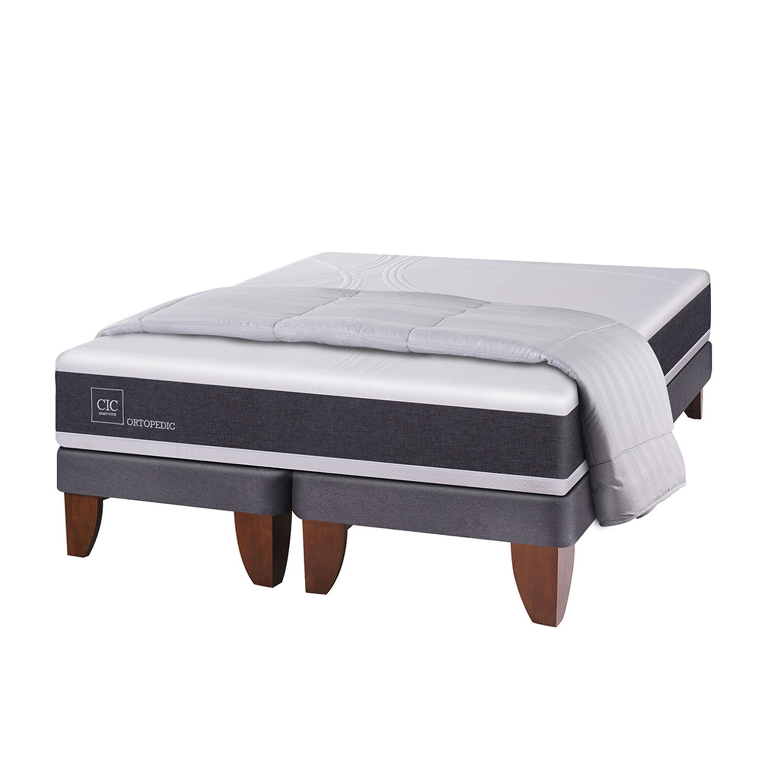 Cama Europea Cic Ortopedic / King / Base Dividida + Textil image number 0.0