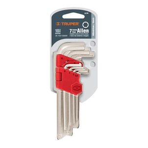 Juego Llaves Allen En Pulgadas 7un. Largas 1/8" A 3/8" - Truper