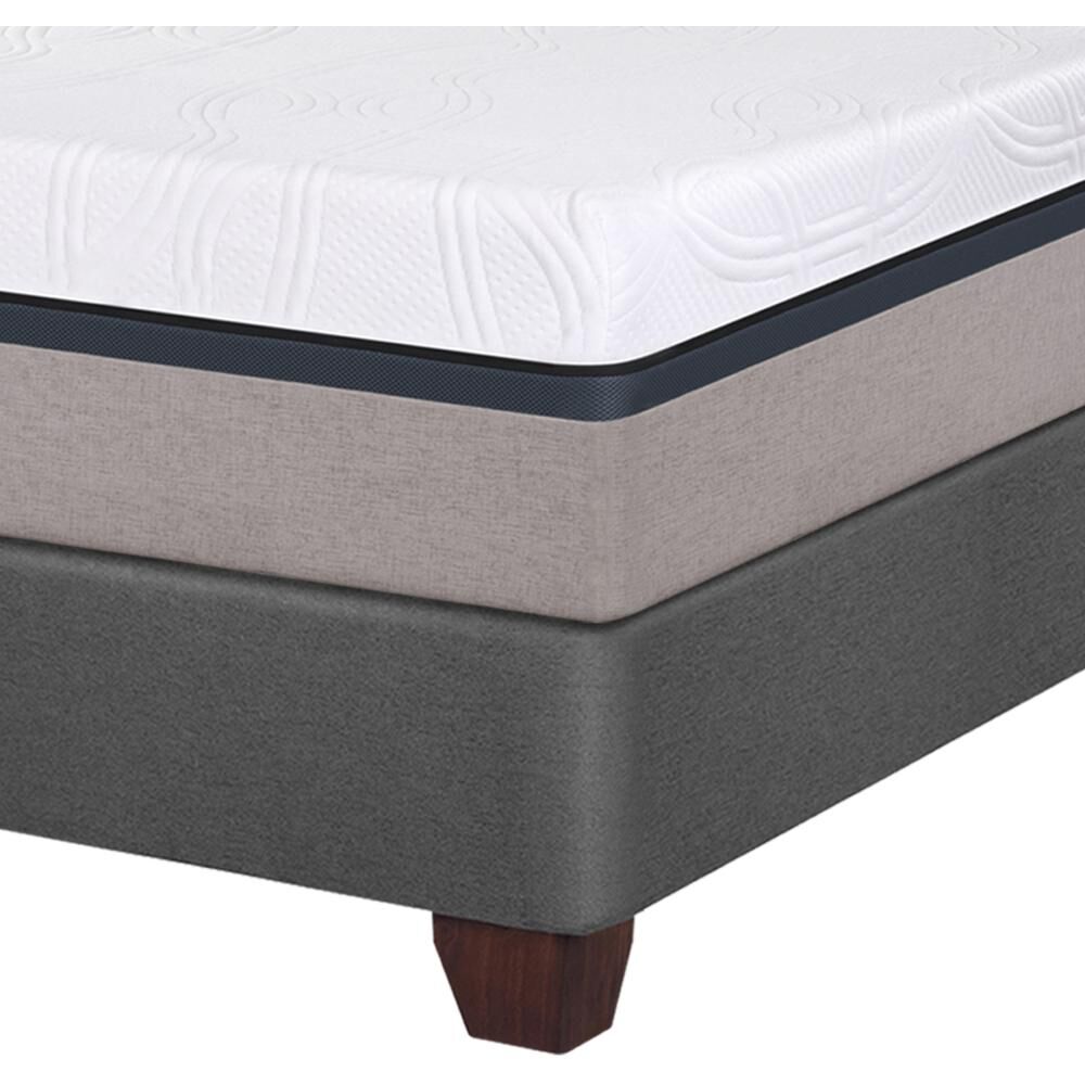 Box Spring Cic Balance / 2 Plazas / Base Dividida  + Set De Maderas image number 4.0