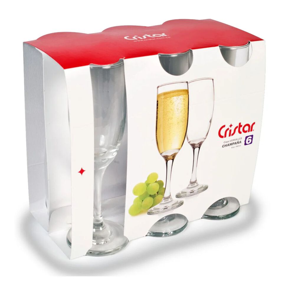 Set 6 Copas Champagne Modelo Versalles 176ml Espumante image number 0.0