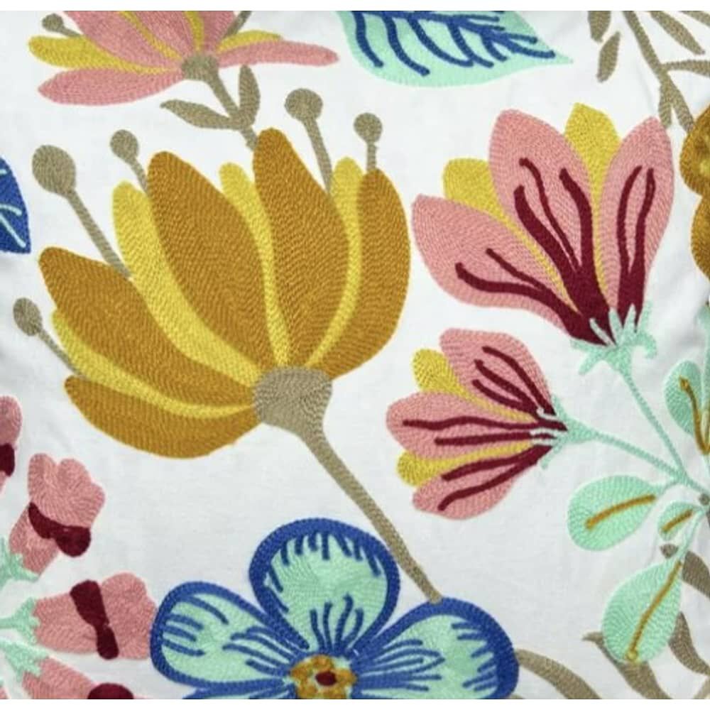 Funda Bordada Para Cojin 45x45cm Cierre Oculto Algodon image number 2.0