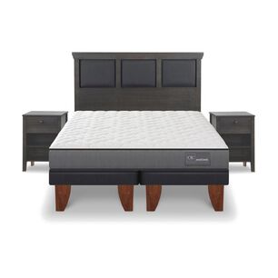 Cama Europea Cic Anatomic / 2 Plazas / Base Dividida + Set De Maderas