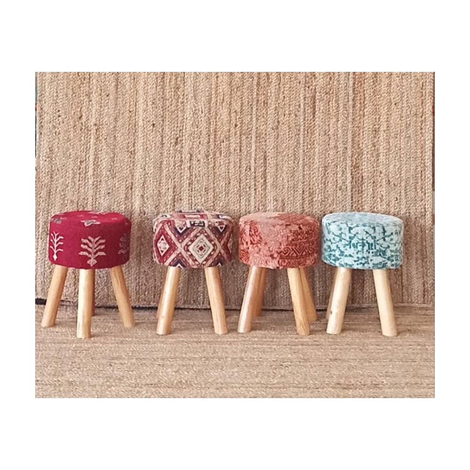 Taburete Jacquard Burdeo image number 4.0