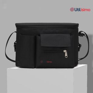Bolso Maternal Mochila Para Coche Pa&ntilde;alera Beb&eacute; Black