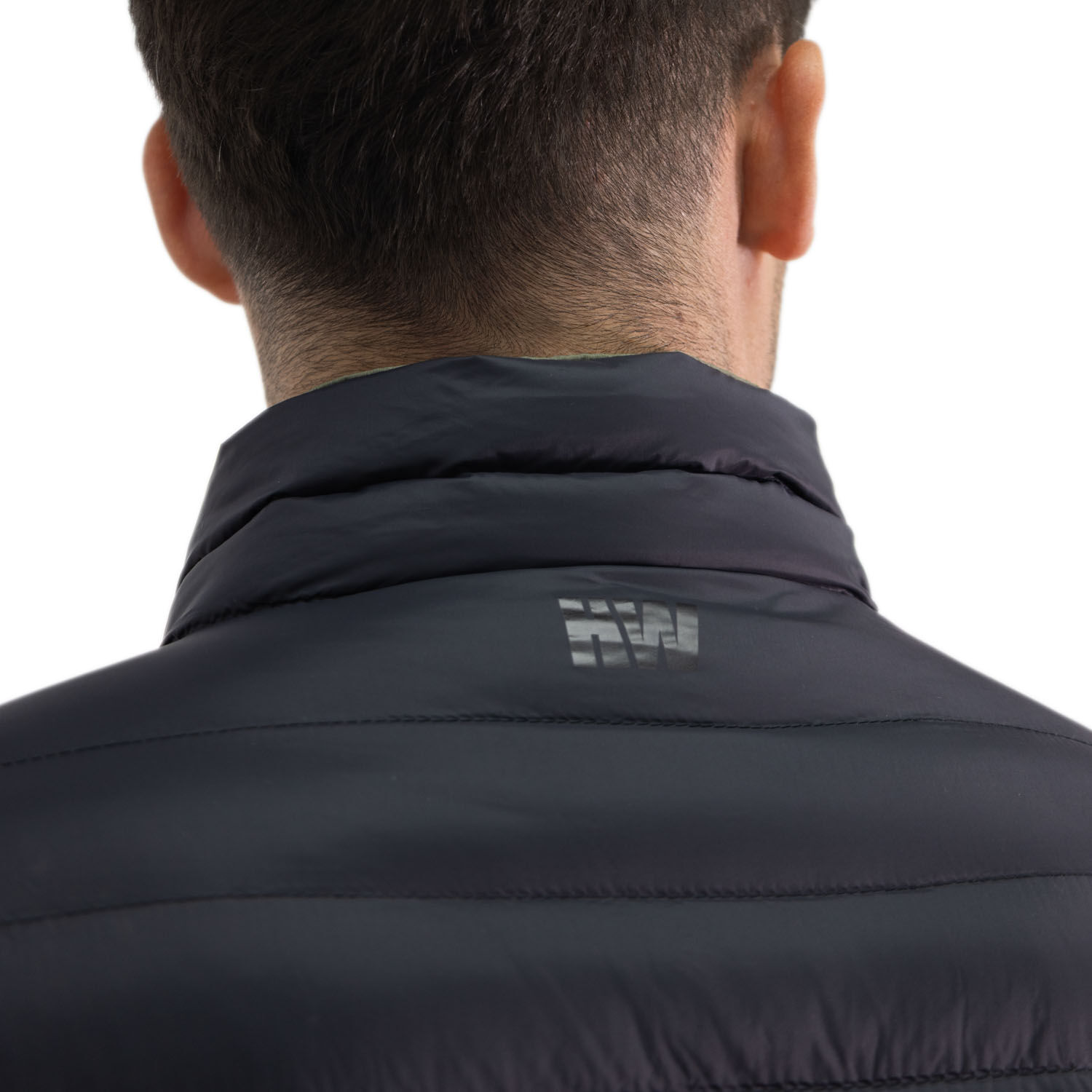 Parka Pluma Hw Goose Reversible Negro/verde Oliva image number 4.0