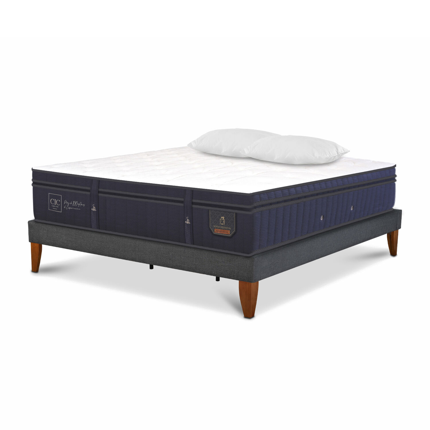 Cama Europea Cic Super Premium / King / Base Normal + Almohadas image number 1.0