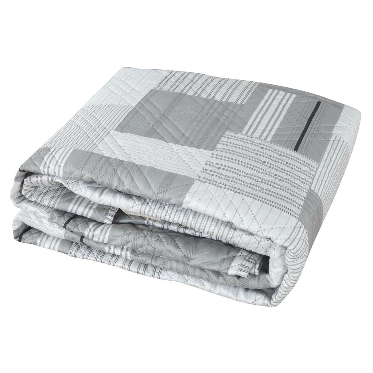 Quilt Andes Estampado Patchwork Gris image number 0.0