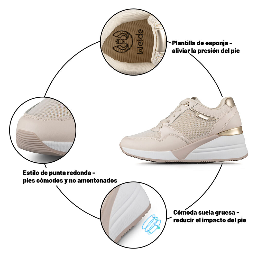 Zapatilla Casual Mujer Deportiva Urbana Moda Weide Jll015 image number 8.0