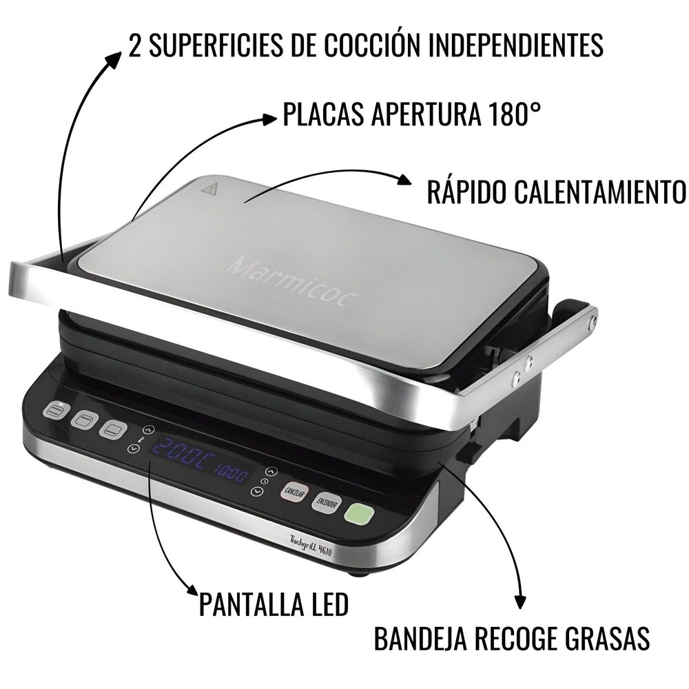 Panini Grill Profesional Marmicoc 4610 Inox Display Digital image number 3.0