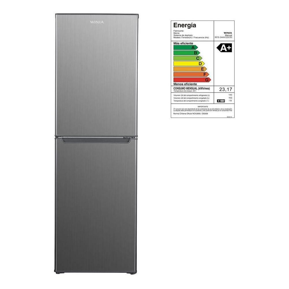 Refrigerador Bottom Freezer Winia RFD344H / Frío Directo / 242 Litros / A+ image number 13.0
