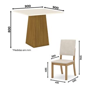 Juego De Comedor Home Mobili Beli / 4 Sillas