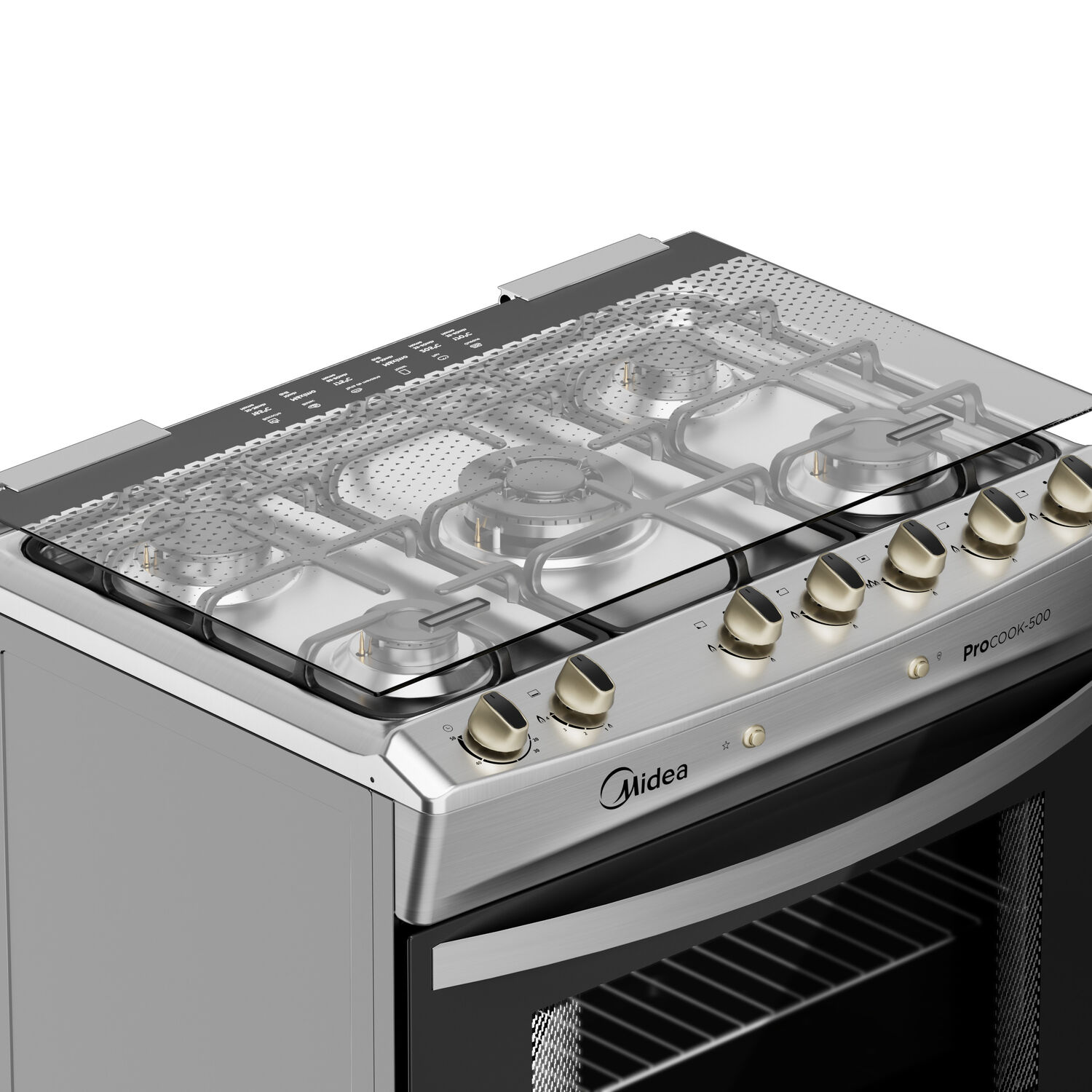 Cocina A Gas Midea MCG-5QPI30NS / 5 Quemadores image number 7.0