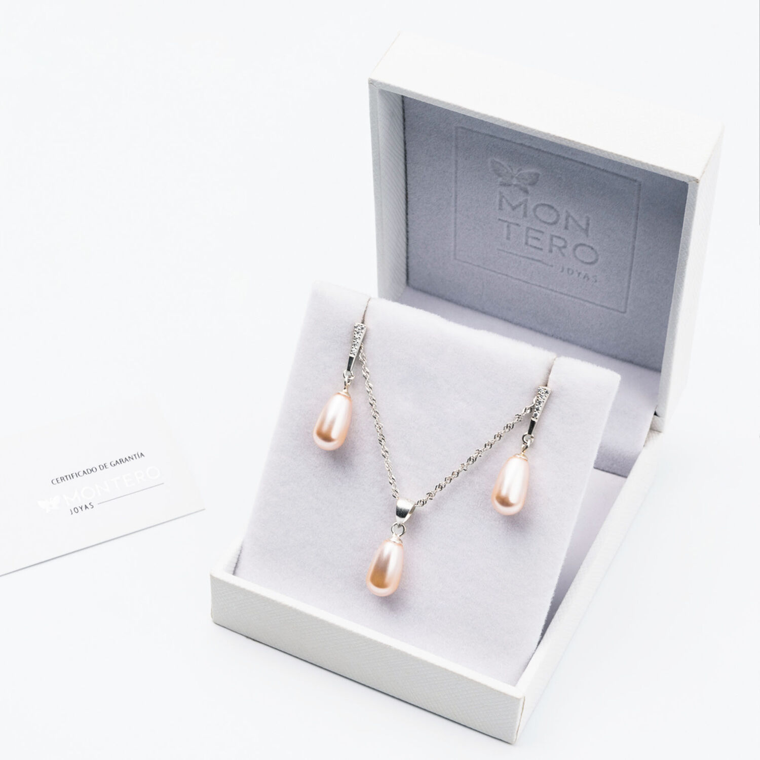 Conjunto Marsella Perlas Organicas Peach image number 2.0