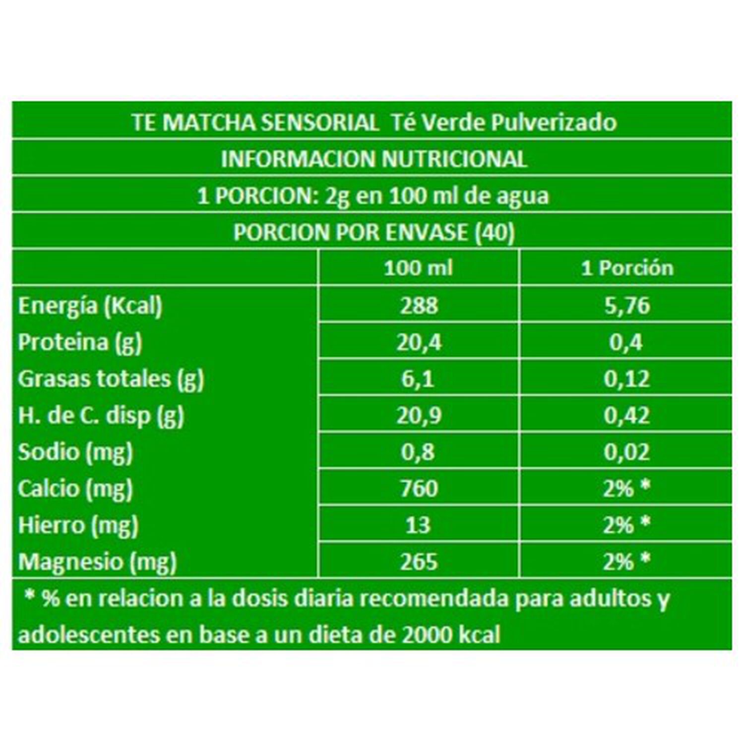 T&eacute; Verde Matcha Sensorial Con Un Batidor De Regalo image number 3.0