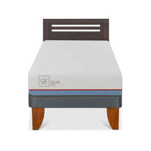 Cama Europea Cic Excellence Plus / 1.5 Plazas / Base Normal + Respaldo
