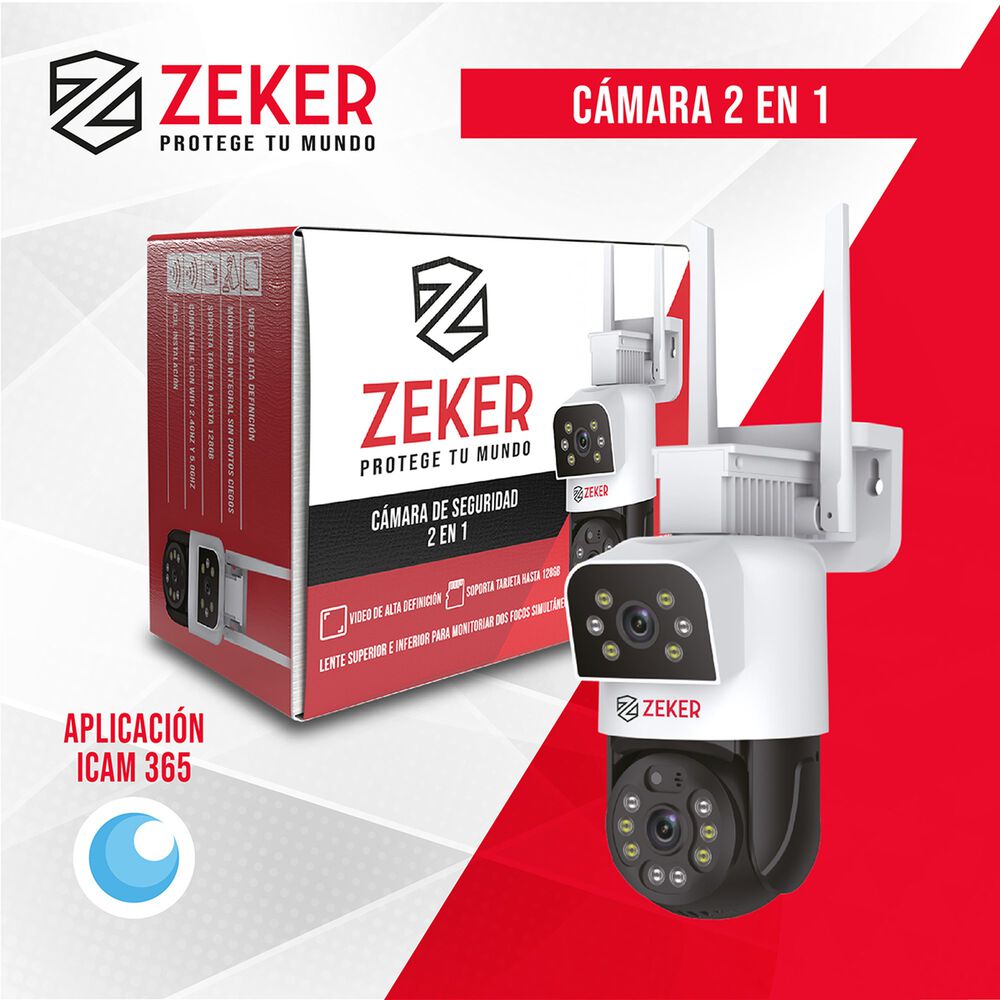 Camara De Seguridad 5g Zeker Doble 4mp Exterior Impermeable image number 7.0