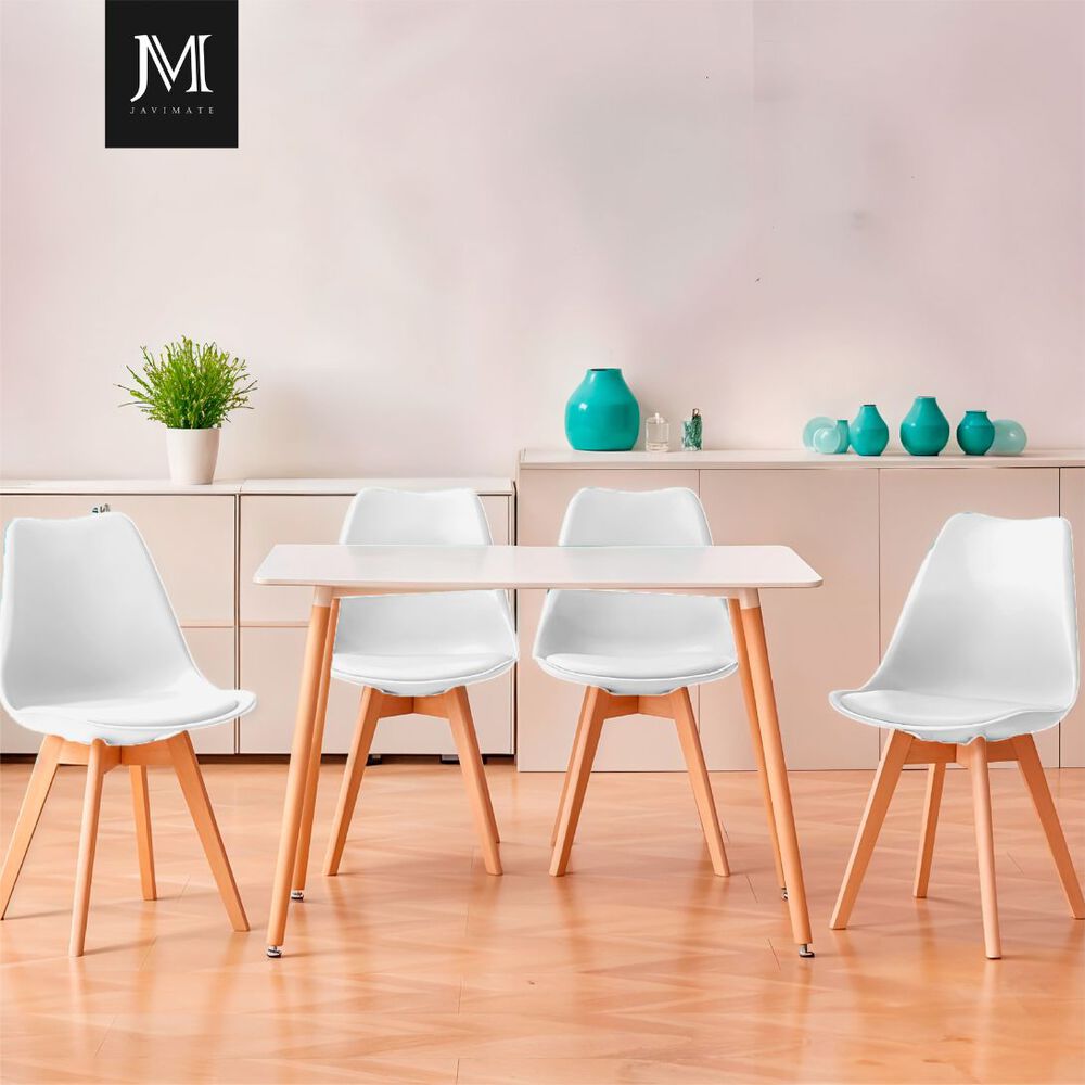 Pack 4 Sillas De Comedor Tulip Blancas image number 1.0