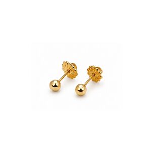 Aros Bolita 4mm N2 Oro 18k 0.55gr Beb&eacute; Ni&ntilde;a Hipoalerg&eacute;nicos Dorado