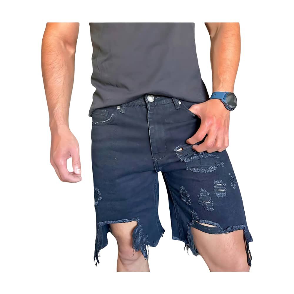 Short Jeans Destroyed Hombre image number 0.0