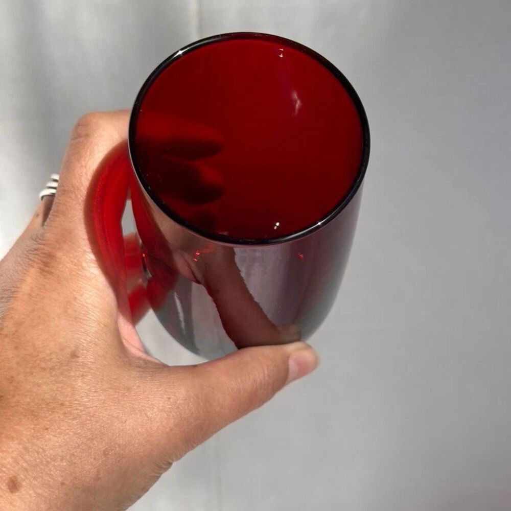 Set 12 Vasos Vidrio Altos Full Color Rojo 500ml Allegra image number 1.0