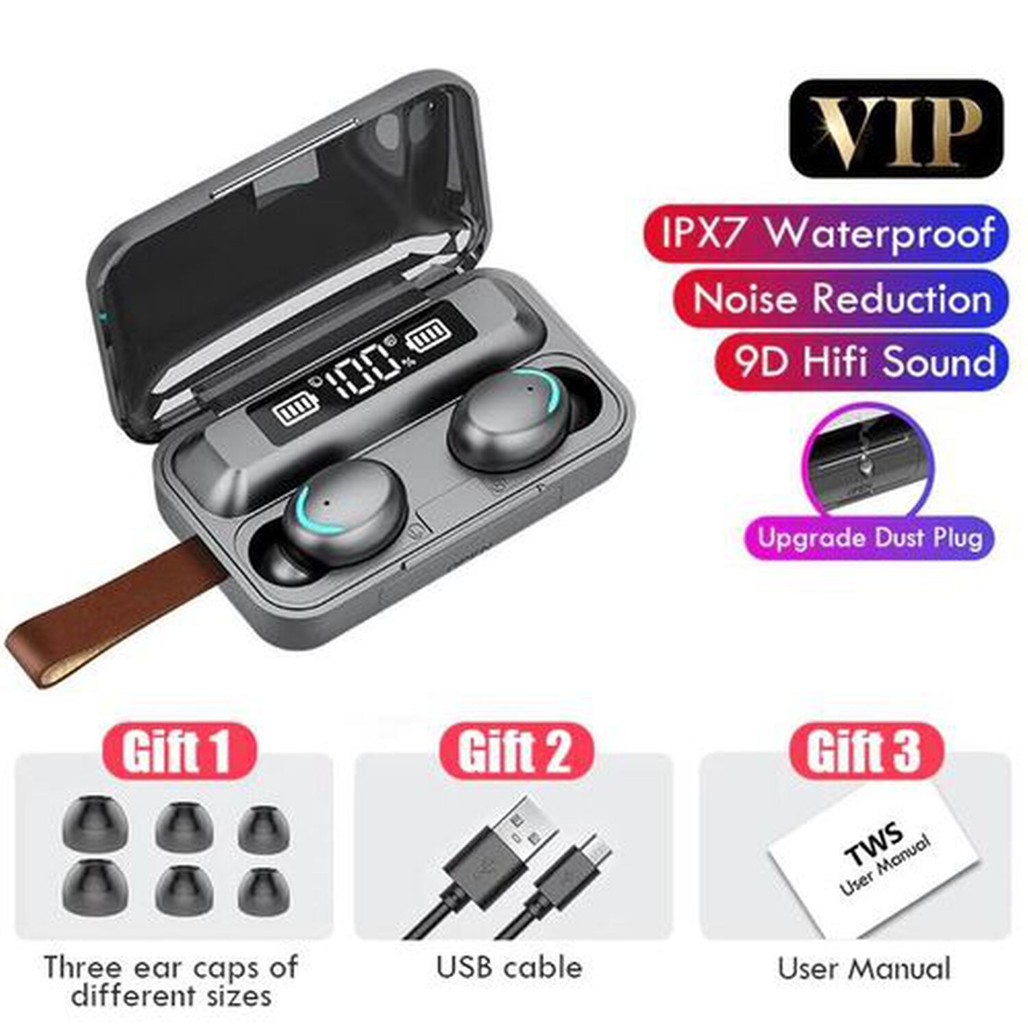 Audifonos Bluetooth M10 Auriculares Inalambrico Recargable Con Microfono image number 1.0
